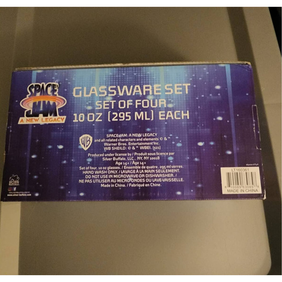 Space Jam " A New Legacy" 4 Piece Glassware Set. NIB 10 oz each. - Picture 2 of 4